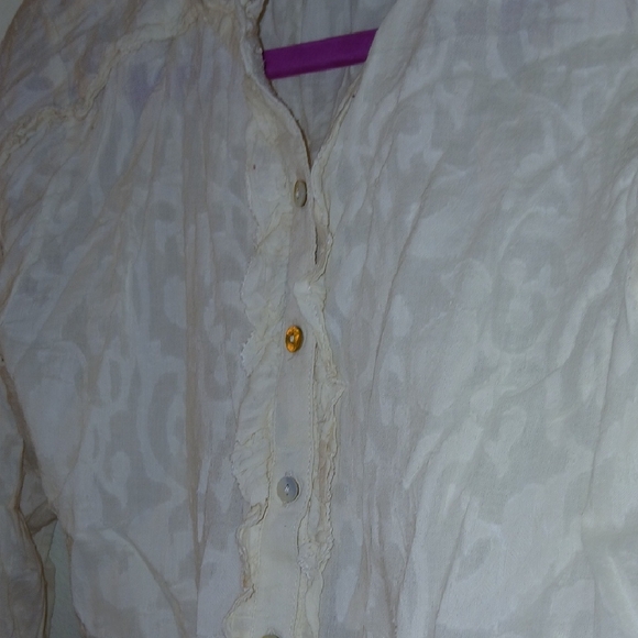 Nwot Cleobella Cream Blouse - Picture 3 of 5